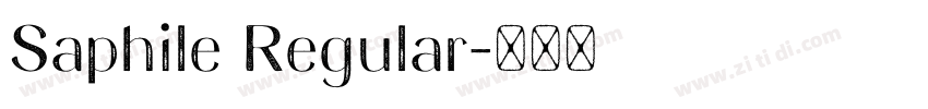 Saphile Regular字体转换
